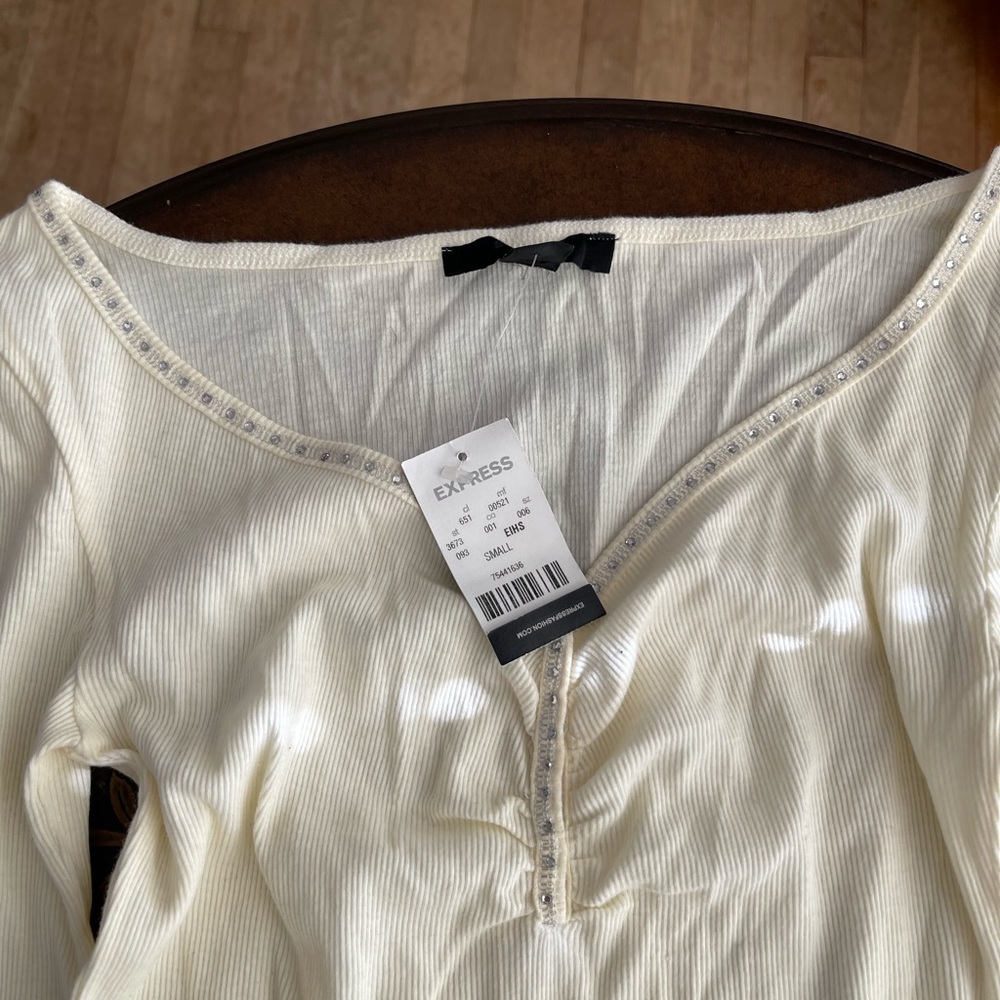 Express Light Pink Knit Top